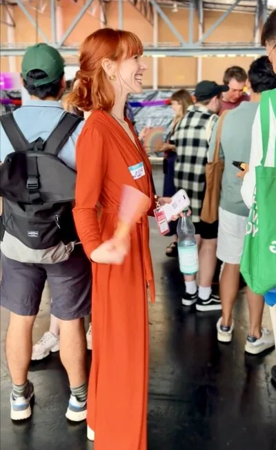 Rosie Rapp laughing at an event
